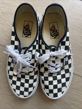 Vans Black & White Checkerboard Low Top Sneakers